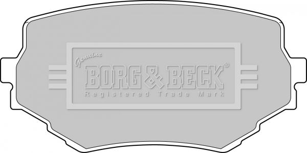 BORG & BECK stabdžių trinkelių rinkinys, diskinis stabdys BBP1597